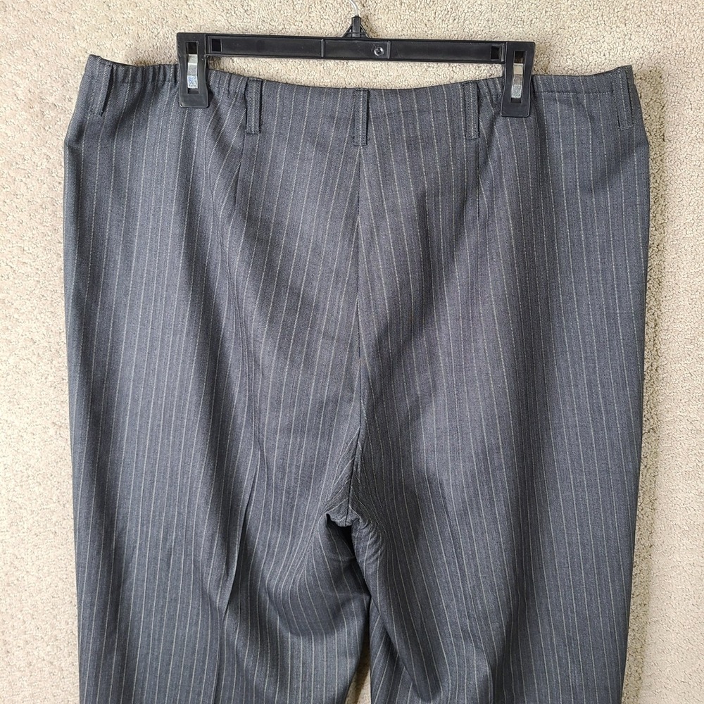 Vintage Talbots Pants Womens‎ 14W Gray Striped Classic Fit Wool Blend Stretch - Picture 4 of 13
